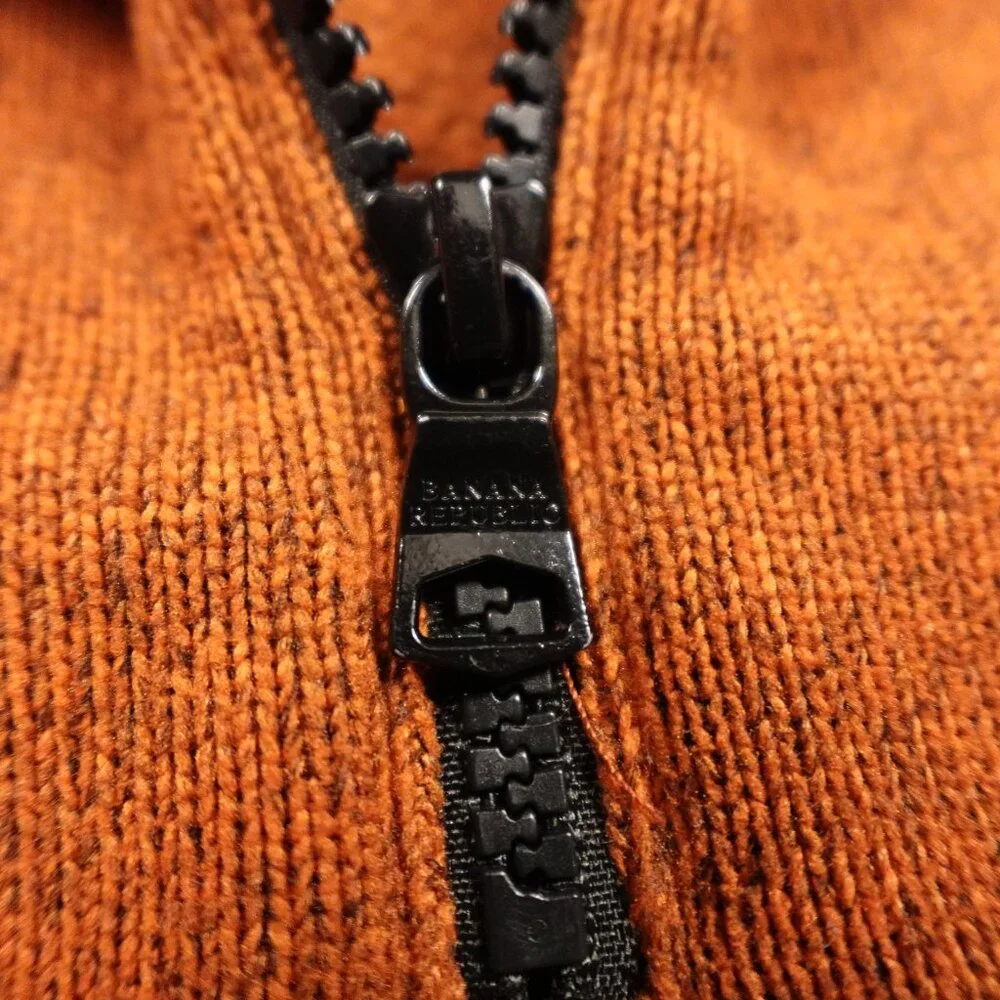 Banana Republic Polartec Quarter Zip Fleece Men’s Size‎ Medium Rust Orange Warm